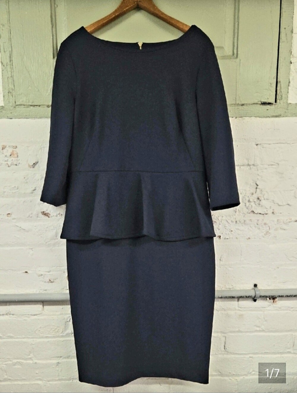 Calvin KleinClassic Peplum Sheath Dress - Navy 12